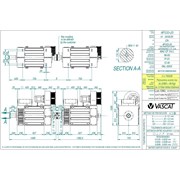 Photo of Vascat 1414kW x 668RPM (S6) to 388kW x 3200RPM Tandem Pair 400V AC Vector Motors, IP23, B3, 315 P