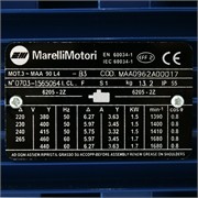 Photo of Marelli - 1.5kW (2HP) 230V/400V 3ph 4 Pole AC Motor for Speed Control - B3 Foot Mounting with Holding Brake