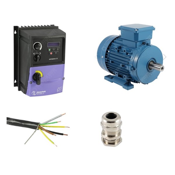Photo of 7.5kW 400V IP66 Inverter, Universal 4 Pole Motor &amp; EMC Cable Kit