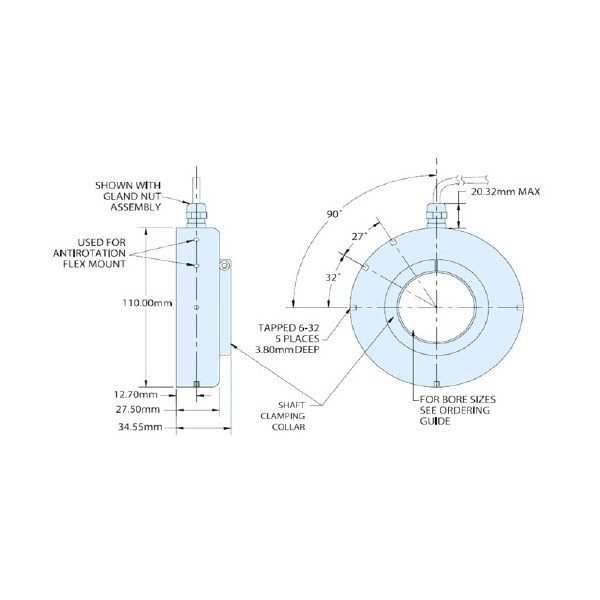 Photo of Industrial Encoders 110HA 2048ppr TTL/HTL Encoder 43mm Hollow Shaft