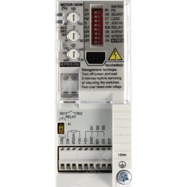 Photo of ABB ACS55 0.18kW 115V 1ph to 230V 3ph AC Inverter Drive, Unfiltered