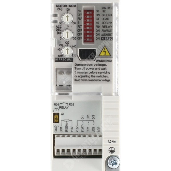Photo of ABB ACS55 0.18kW 115V 1ph to 230V 3ph AC Inverter Drive, C2 EMC