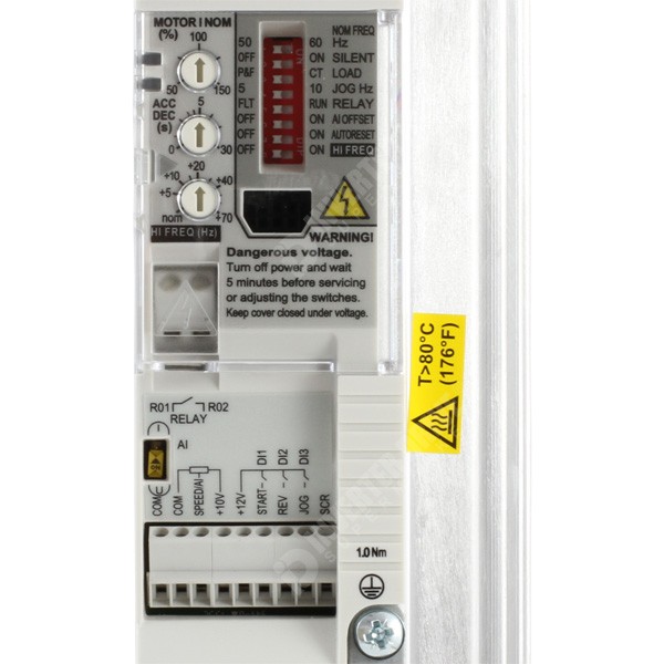 Photo of ABB ACS55 0.75kW 230V 1ph to 3ph AC Inverter Drive, C2 EMC