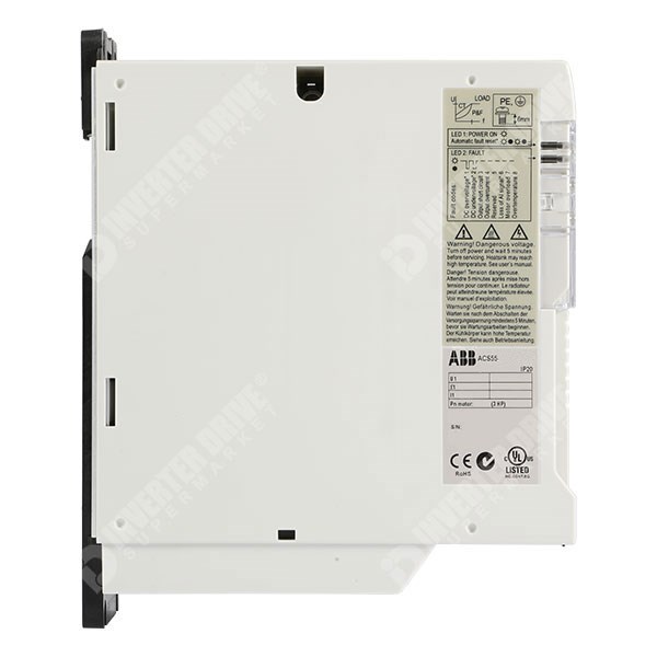 Photo of ABB ACS55 1.5kW 230V 1ph to 3ph AC Inverter Drive, Unfiltered