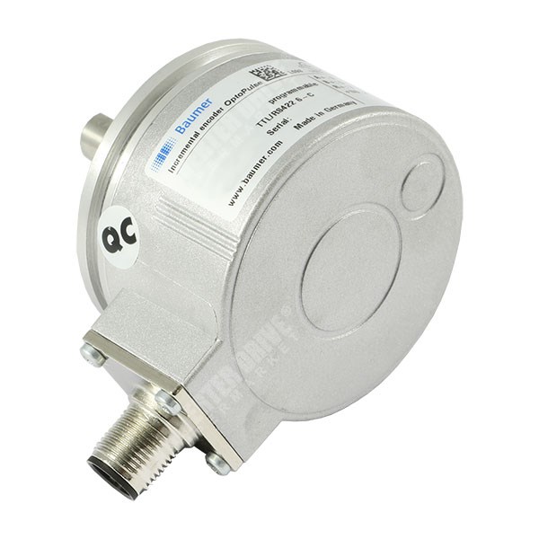 Photo of Baumer Encoder, TTL/HTL, 10mm Shaft, upto 65,536ppr, M12 Connector, Clamping Flange
