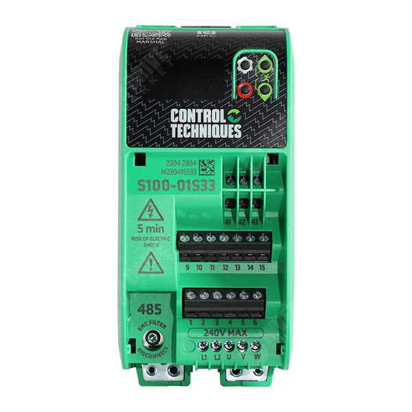 Photo of CT Commander S100 IP20 0.75kW 230V 1ph to 3ph AC Inverter Drive, C3 EMC