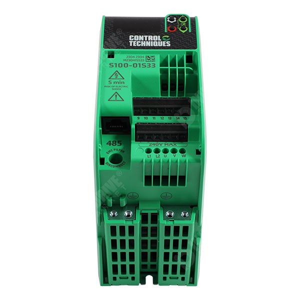 Photo of CT Commander S100 IP20 0.75kW 230V 1ph to 3ph AC Inverter Drive, C3 EMC