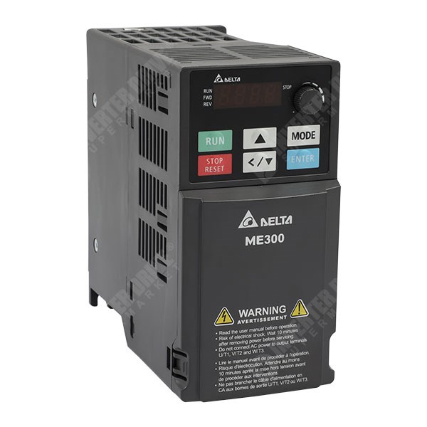 Photo of Delta ME300 IP20 0.1kW 230V 1ph to 3ph AC Inverter DBr, STO, C2 EMC