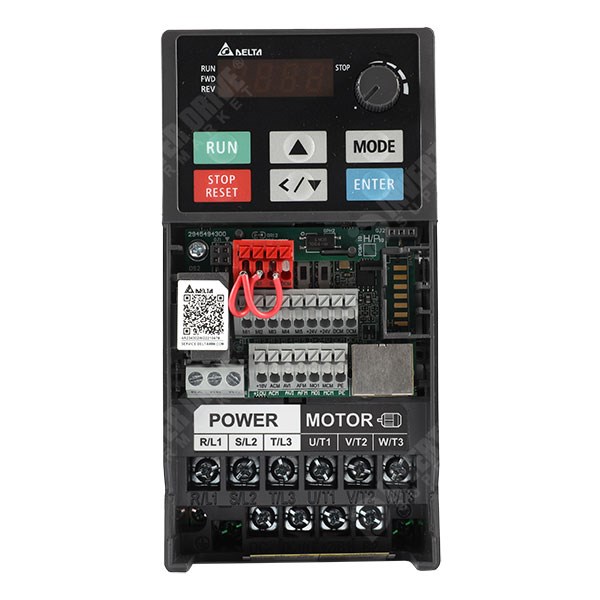 Photo of Delta ME300 IP20 0.1kW 230V 1ph to 3ph AC Inverter DBr, STO, C2 EMC