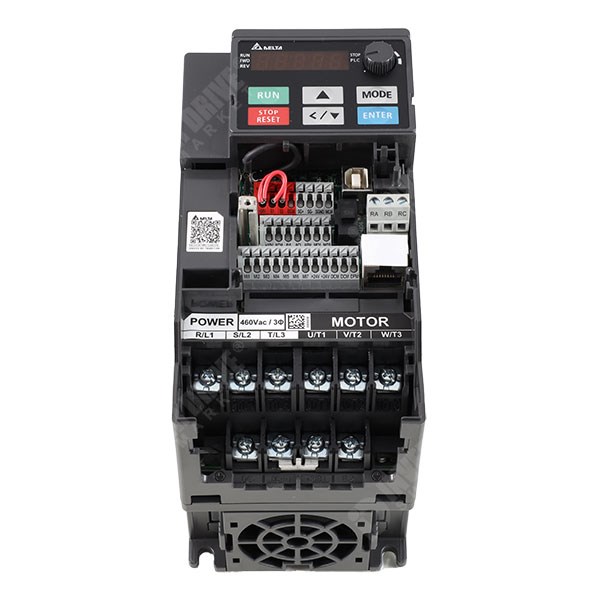 Photo of Delta MS300 IP20 2.2kW 230V 1ph to 3ph AC Inverter, DBr, STO, C2 EMC