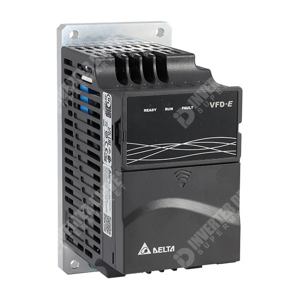 Photo of Delta VFD-E 0.4kW 230V 1ph to 3ph IP20 AC Inverter Drive, Cold Plate