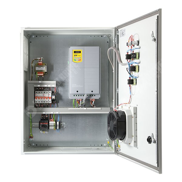 Photo of IDS Easy Start Panel ESP01 22kW 400V 3ph Parker AC10 in IP54 Enclosure, C3 EMC Filter