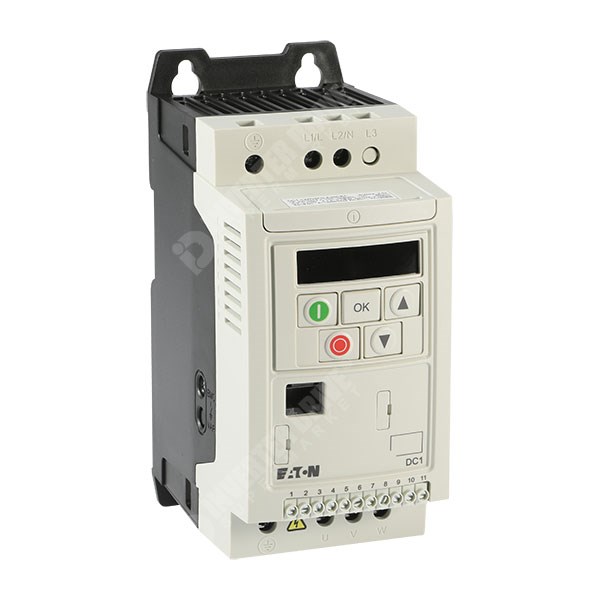 Photo of Eaton DC1 IP20 0.37kW 230V 1ph to 3ph AC Inverter, C2 EMC