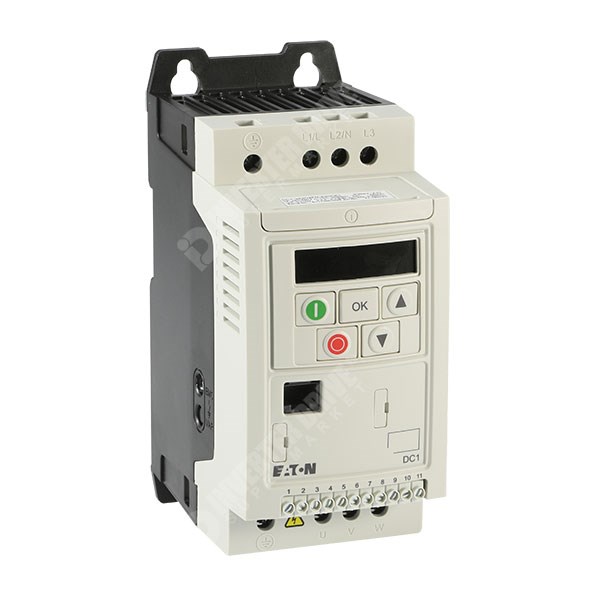 Photo of Eaton DC1 IP20 0.75kW 3ph 400V AC Inverter, C2 EMC