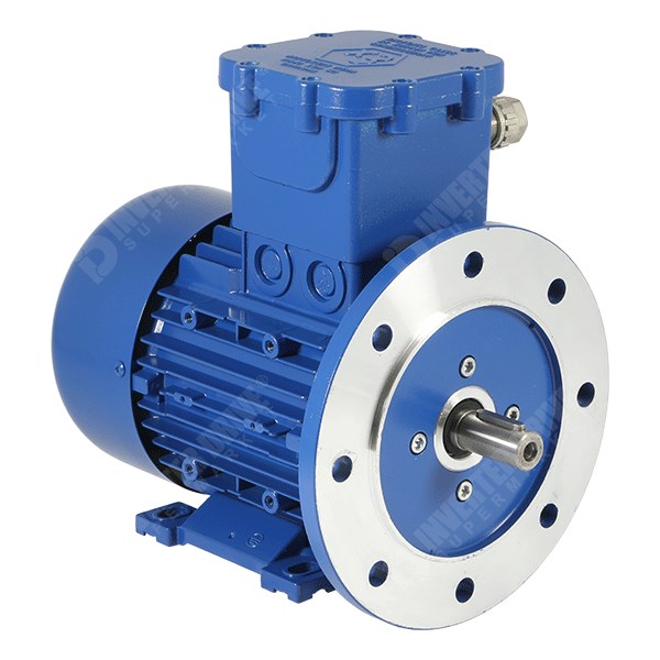 Photo of Elprom 0.75kW Aluminium ATEX  Zone 21 Three Phase Motor 230V/400V 4 Pole 80 Frame B35