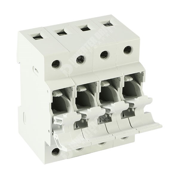 Photo of Mersen (Ferraz) - 4P 32A Fuse Holder &amp; Power Circuit Off-Load Isolator for Single 10mm x 38mm Fuses - CMS104