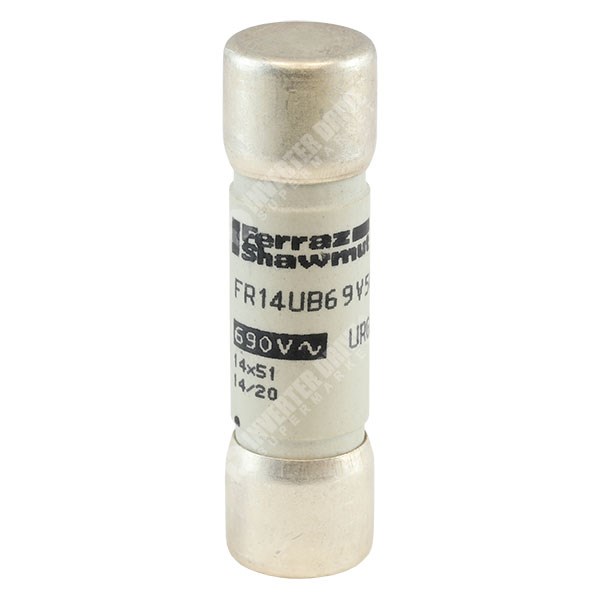Photo of Mersen (Ferraz) 50A High Speed 14mm x 51mm AC Fuse FR14UB69V50