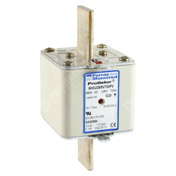 Photo of Mersen 700A 690Vac NH3 aR High Speed Fuse
