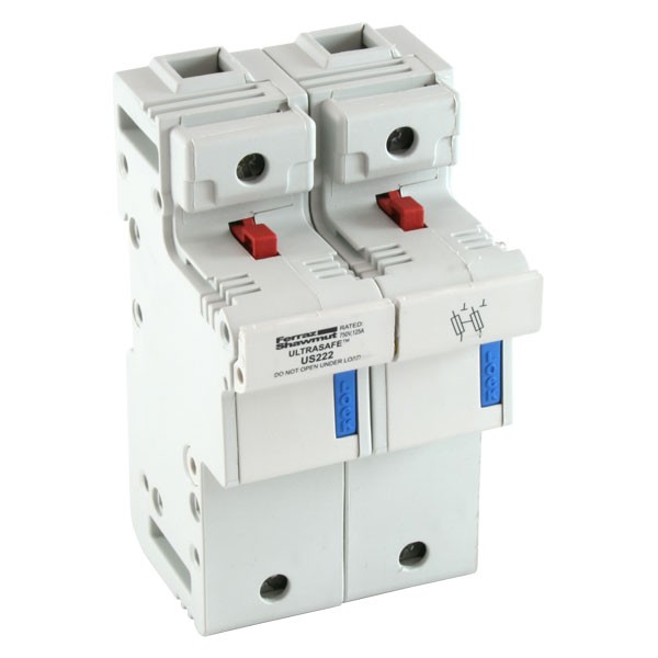 Photo of Mersen US22 2 Pole Fuse Holder suitable for 22mm x 58mm Barrel Fuses to 125A