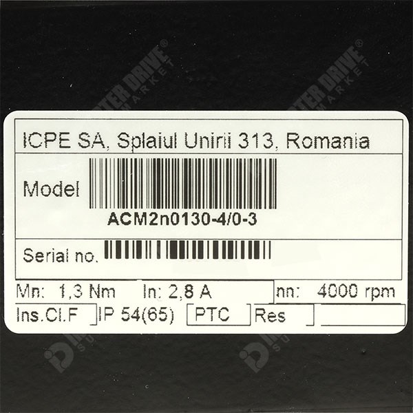 Photo of ICPE 1.3Nm x 4000RPM x 400V AC Servo-Motor &amp; Resolver MPR0130-4/0-6