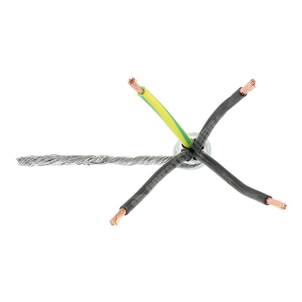 Photo of 3 Phase Power Cable 1.5mm2 with M5 Rings and M25 Gland, 2m Length