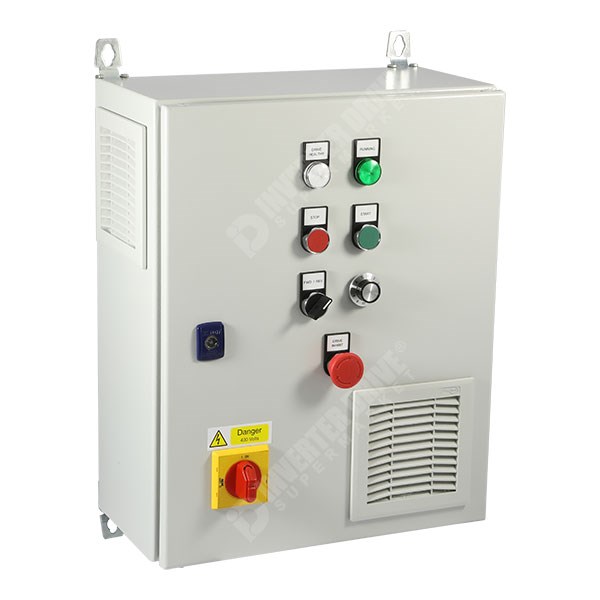 Photo of IDS Easy Start Panel ESP01 5.5kW 400V 3ph Parker AC10 in IP54 Enclosure, C3 EMC Filter