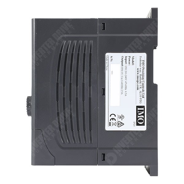 Photo of IMO SD1 0.75kW 230V 1ph to 3ph AC Inverter Drive, DBr, STO, Unfiltered