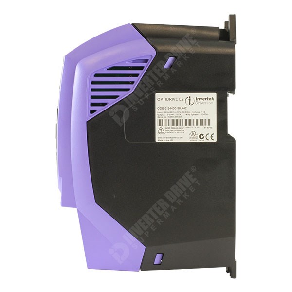 Photo of Invertek Optidrive E2 IP20 1.5kW 400V 3ph AC Inverter Drive, DBr, C2 EMC