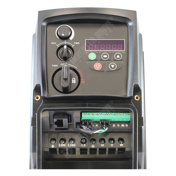 Photo of Invertek Optidrive E2 IP66 0.5HP 115V 1ph to 230V 3ph AC Inverter, SW, Unfiltered