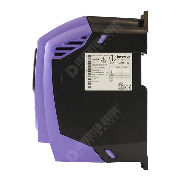 Photo of Invertek Optidrive E3 IP20 1.5kW 230V 1ph to 3ph AC Inverter Drive, C1 EMC