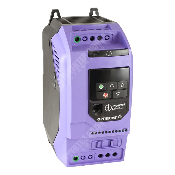 Photo of Invertek Optidrive E3 IP20 1.1kW 115V 1ph to 230V 3ph AC Inverter, DBr, Unfiltered