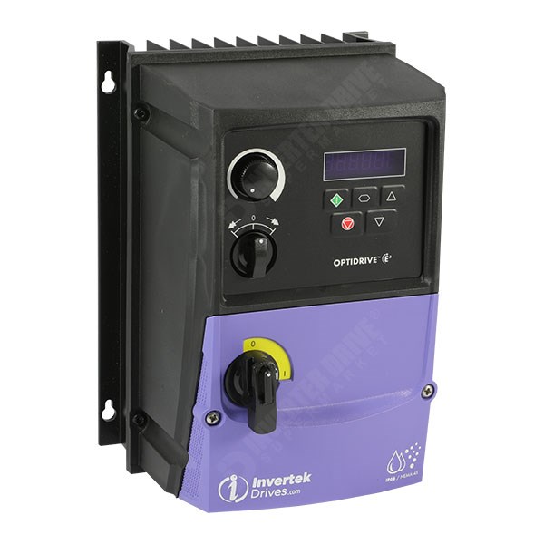Photo of Invertek Optidrive E3 IP66 Indoor/Outdoor 1.5kW 230V 1ph to 3ph AC Inverter, SW, C1 EMC