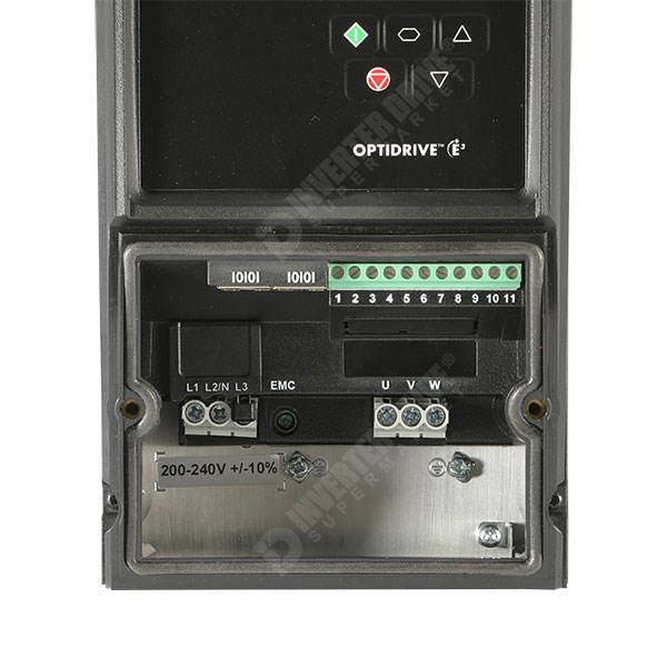 Photo of Invertek Optidrive E3 IP66 Indoor/Outdoor 1.5kW 230V 1ph to 3ph AC Inverter, C1 EMC