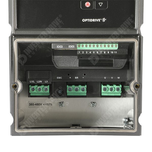 Photo of Invertek Optidrive E3 IP66 Indoor/Outdoor 7.5kW 400V 3ph AC Inverter Drive, DBr, C1 EMC