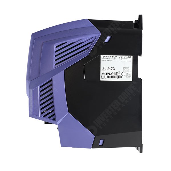 Photo of Invertek Optidrive Eco IP20 0.75kW 230V 1ph Fan/Pump AC Inverter Drive, STO, C2 EMC