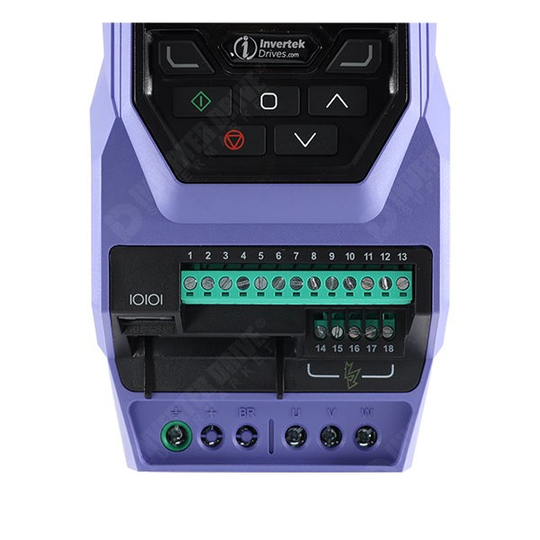 Photo of Invertek Optidrive Eco IP20 0.75kW 230V 1ph Fan/Pump AC Inverter Drive, STO, C2 EMC