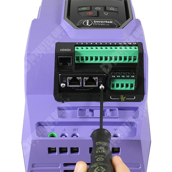 Photo of Invertek EtherNet IP Module for Optidrive P2 and Eco AC Inverters