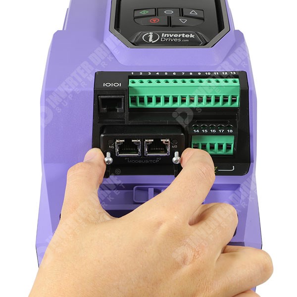 Photo of Invertek Modbus TCP Module for Optidrive P2 and Eco AC Inverters