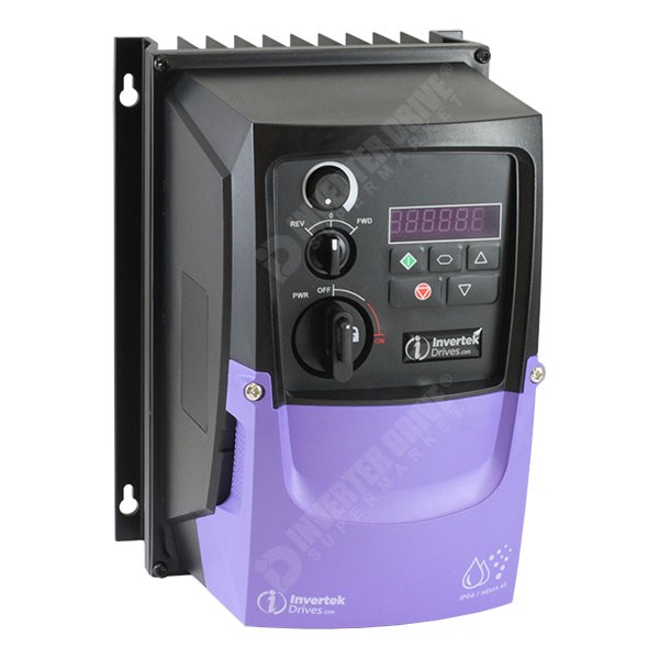 Photo of Invertek Optidrive E3 IP66 1.5kW 230V 1ph to 3ph AC Inverter Drive, SW, C1 EMC