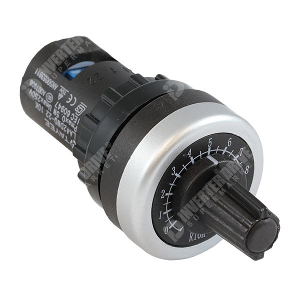 Photo of Single Turn 4K7 IP65 Potentiometer, Knob and Dial for 22mm Hole