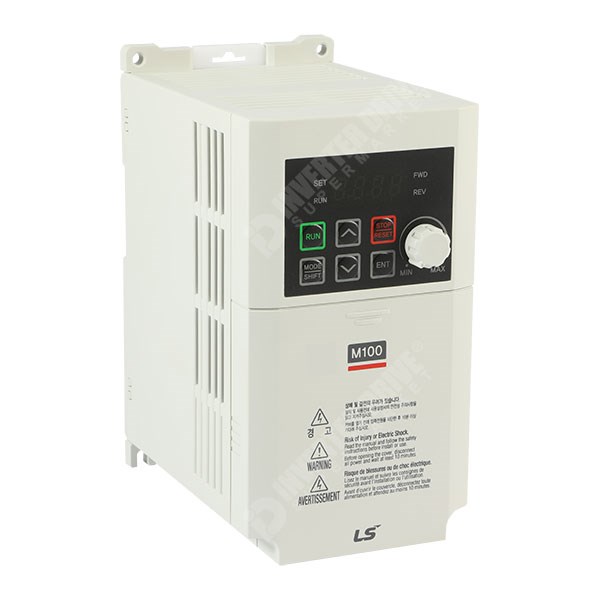 Photo of LS M100 0.75kW 230V 1ph to 3ph AC Inverter Drive, C2 EMC