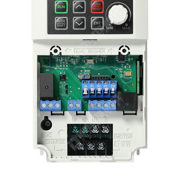 Photo of LS M100 0.75kW 230V 1ph to 3ph AC Inverter Drive, C2 EMC