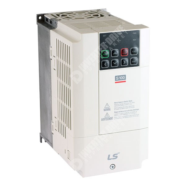 Photo of LS S100 IP20 0.75kW/1.5kW 230V 1ph to 3ph AC Inverter Drive, DBr, STO, C3 EMC