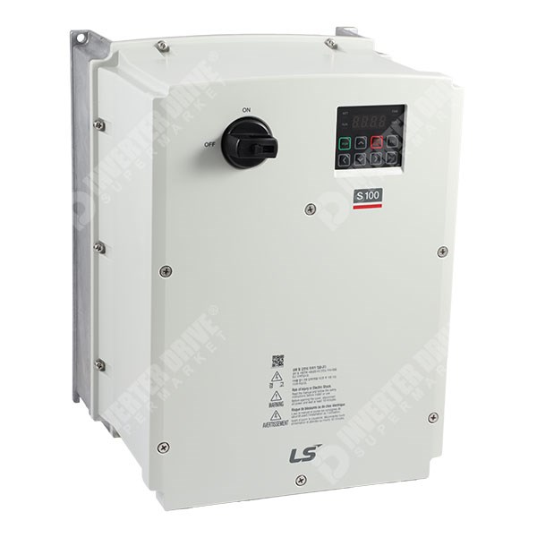 Photo of LS S100 IP66 5.5kW 400V 3ph AC Inverter Drive, SW, DBr, STO, C3 EMC