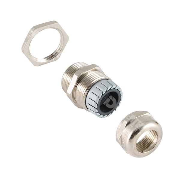Photo of M25 EMC Cable Gland, Screen Contacts &amp; Locknut for 9mm to 17mm Diameter Cables