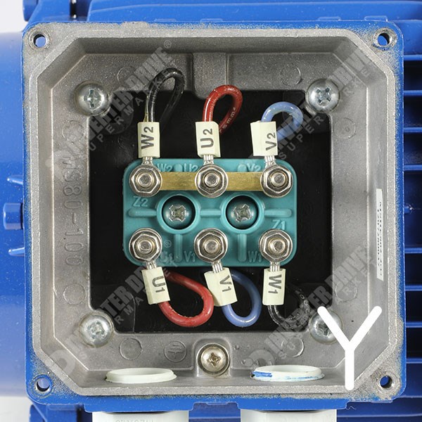 Photo of Marelli - IE2 0.75kW (1HP) 2 Pole 230V/400V 3ph B5 Flange Mount AC Motor - MAQ80MA2