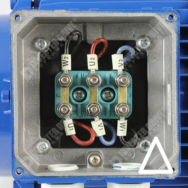 Photo of Marelli - IE2 0.75kW (1HP) 2 Pole 230V/400V 3ph B5 Flange Mount AC Motor - MAQ80MA2