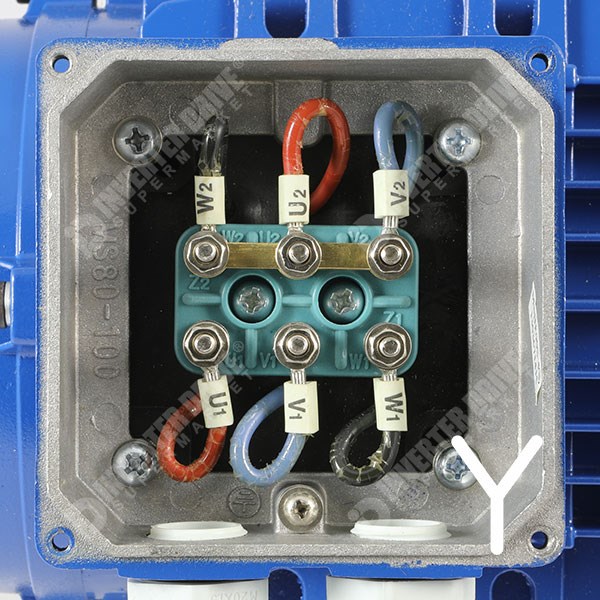 Photo of Marelli - IE2 0.75kW (1HP) 6 Pole 230V/400V 3ph B3 Foot Mount AC Motor -  MAQ90S6 
