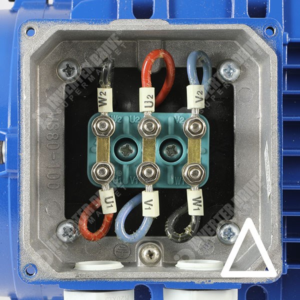 Photo of Marelli - IE2 0.75kW (1HP) 6 Pole 230V/400V 3ph B3 Foot Mount AC Motor -  MAQ90S6 