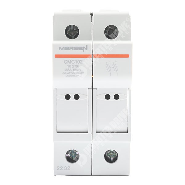 Photo of Mersen CMC 2 Pole Fuse Holder suitable for 10mm x 38mm Barrel Fuses up to 32A